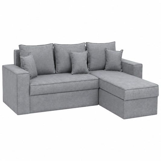Divano angolare grigio con contenitore Olymp-M Enjoy23
