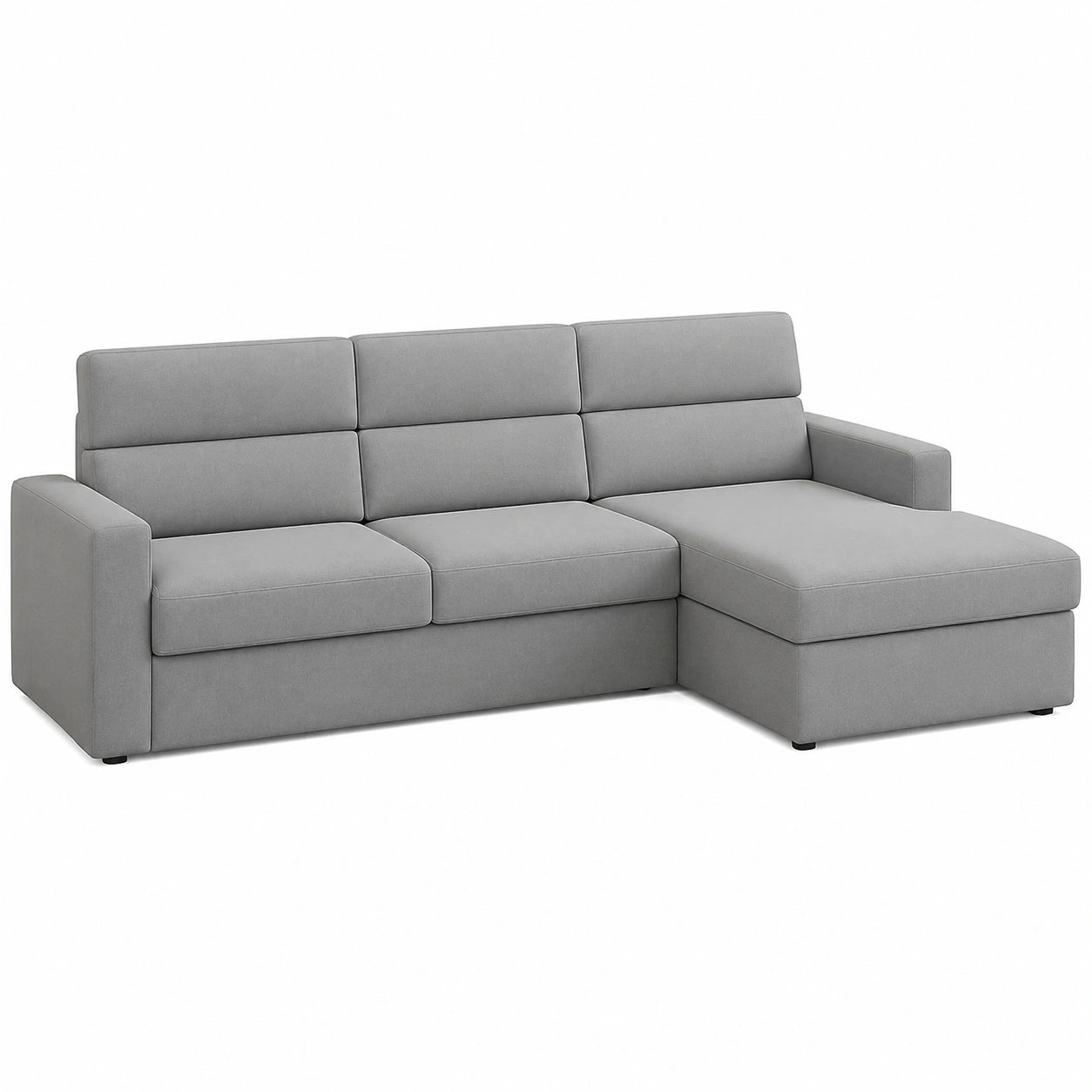 Dmora Divano con Penisola Reversibile 280x160 cm Grigio, Sfoderabile e Idrorepellente, Prodotto in Italia